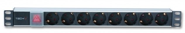 Електрична лента Techly PDU, 19" 1U 8x, 3m, црна