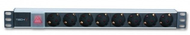Електрична лента Techly PDU, 19" 1U 8x, 3m, црна