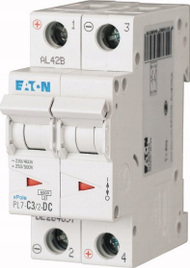 Ndërprerës mbrojtës Eaton PL7 C3/2 DC, 3A, 10kA, 2P