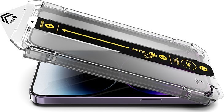 Mbrojtës ekrani Mobile Origin për iPhone 14 Pro, xham i fortë 9H, me kornizë aplikimi, transparent