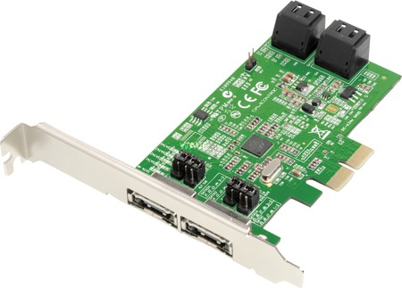 Kontroller PCIe Dawicontrol DC-624e, PCIe 2.0 x2, 4x SATA 3, 2x eSATA