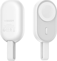 Powerbank Veger Pomme, 1200mAh, karikim wireless për Apple Watch, i bardhë