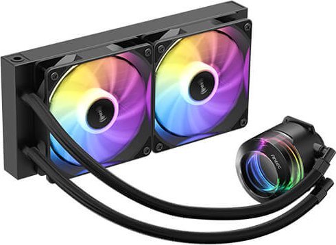Sistem ftohës uji për procesor Antec Vortex Lum 240 ARGB, radiator 240mm, ventilatorë 12cm, i zi