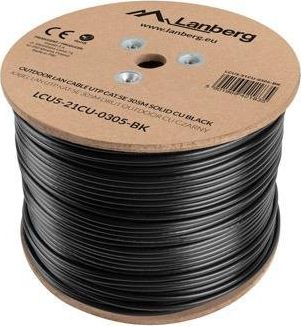 Kabllo Lanberg Outdoor CU LCU5-21CU-0305-BK, 51-350m, e zezë