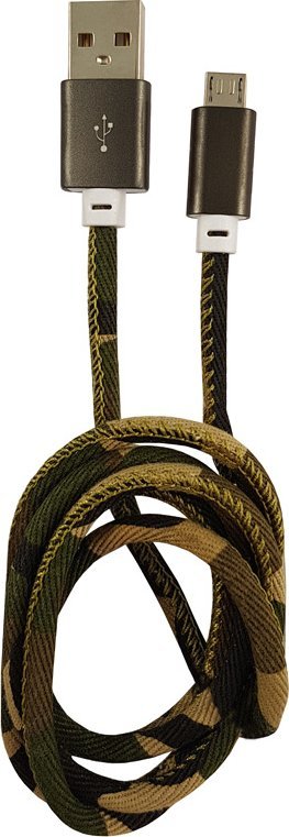 Kabllo USB LC-Power 31332E, USB A në microUSB, 1 m, camo