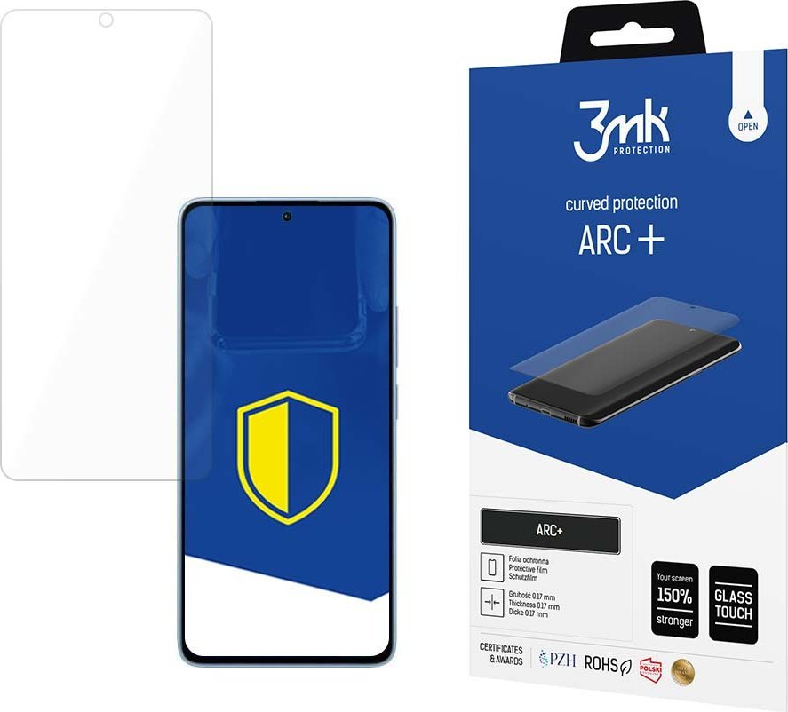 Folie mbrojtëse 3MK ARC+ për Redmi Note 13 4G, 5D, transparente