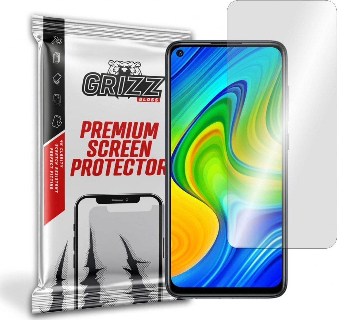 Xham mbrojtës GrizzGlass Hybrid Glass, për Xiaomi Redmi Note 9 5G, transparent