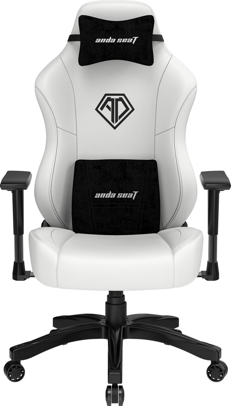 Гејминг столица AndaSeat Phantom 3 Premium, големина L, ПВЦ кожа, бела