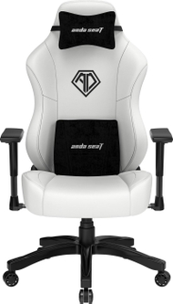 Гејминг столица AndaSeat Phantom 3 Premium, големина L, ПВЦ кожа, бела