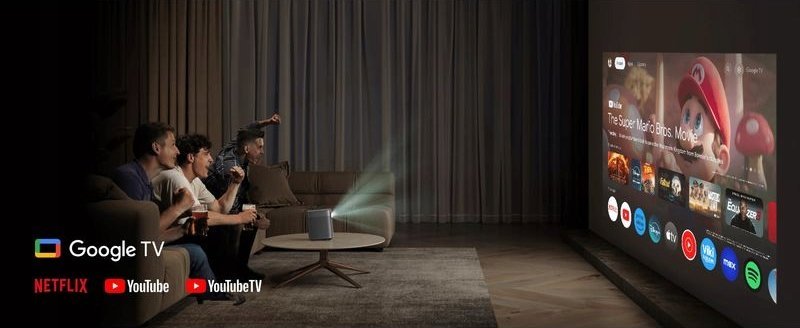 Projektor portativ Xgimi Halo+ GTV, Full HD 1080p, Google TV, gri