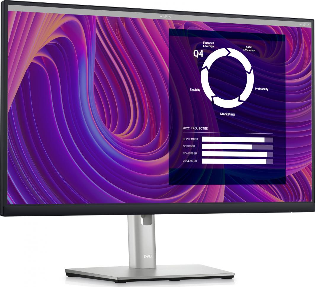 Monitor Dell P2423D, 23.8", 2560 x 1440 (WQHD), i zi/ argjendtë
