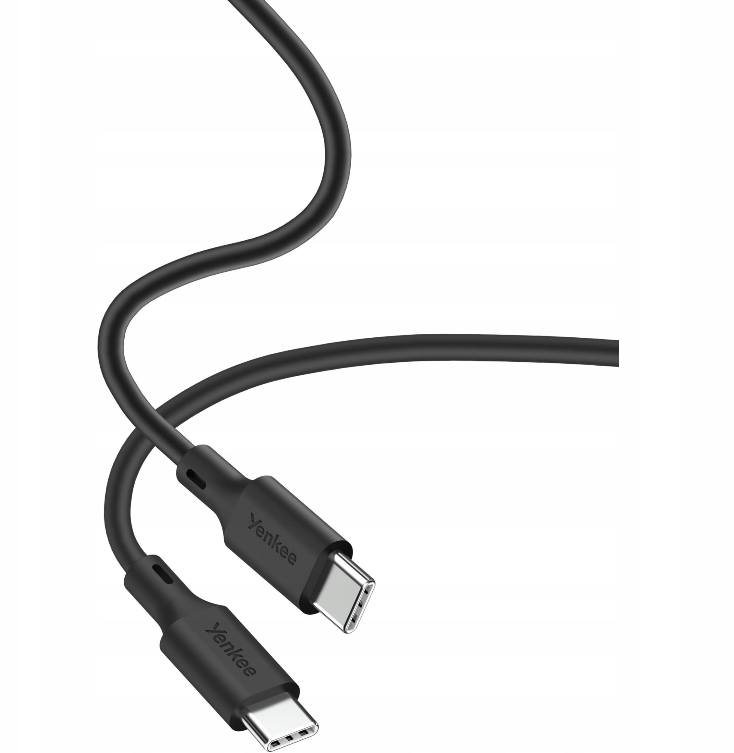 Kabllo USB C në USB C Yenkee YCU C115, 1.5m, silikon, i zi