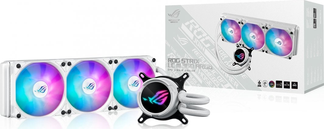 Ftohës për procesor ASUS ROG Strix LC III 360 ARGB, White Edition, 360mm