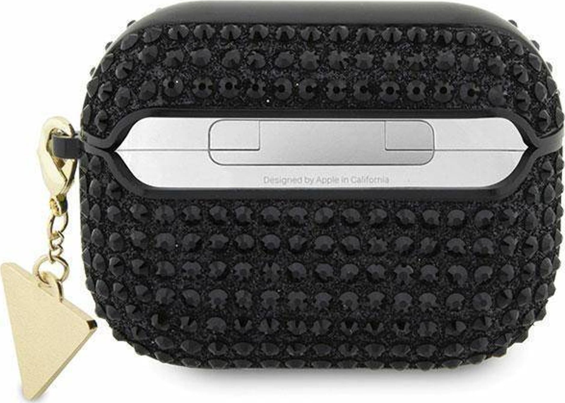 Kështëzë Guess Original Case Rhinestone Triangle, për AirPods Pro, poliuretani, e zezë