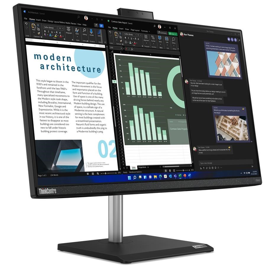 Kompjuter All-in-One LENOVO ThinkCentre neo 30a, 23.8", Intel Core i5-12450H, 8GB RAM, 512GB SSD, i zi