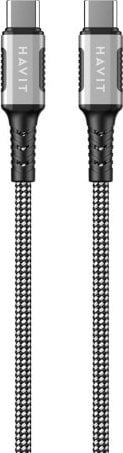 Kабел USB-C Havit CB6297, 1m, PD 60W, црн