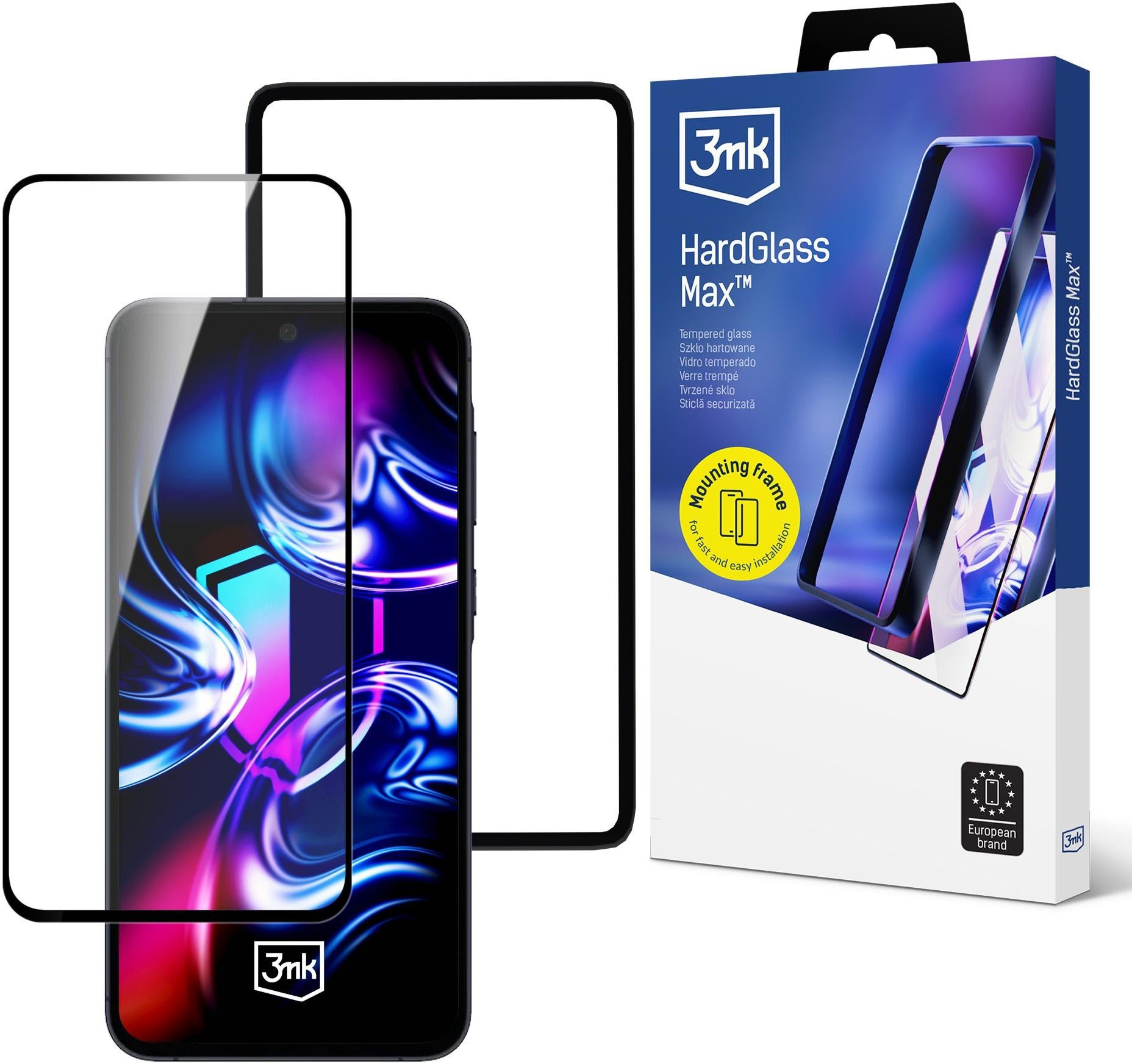 Xham mbrojtës 3mk Hardglass Max FrameFit për Samsung Galaxy A35 A55 5G, i tejdukshëm