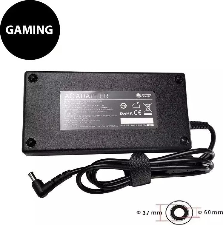 Адаптер полнач за лаптоп ASUS 150W, 20V 7.5A, приклучок 6.0 x 3.7mm, црн