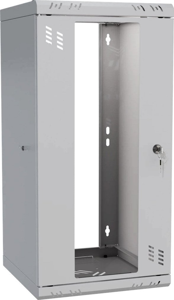 Кабинет серверски ѕиден Stalflex, 10", 12U, стаклена врата, 300mm, сив