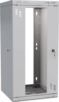 Kabinet serveri muri Stalflex, 10", 12U, derë xhami, 300mm, gri