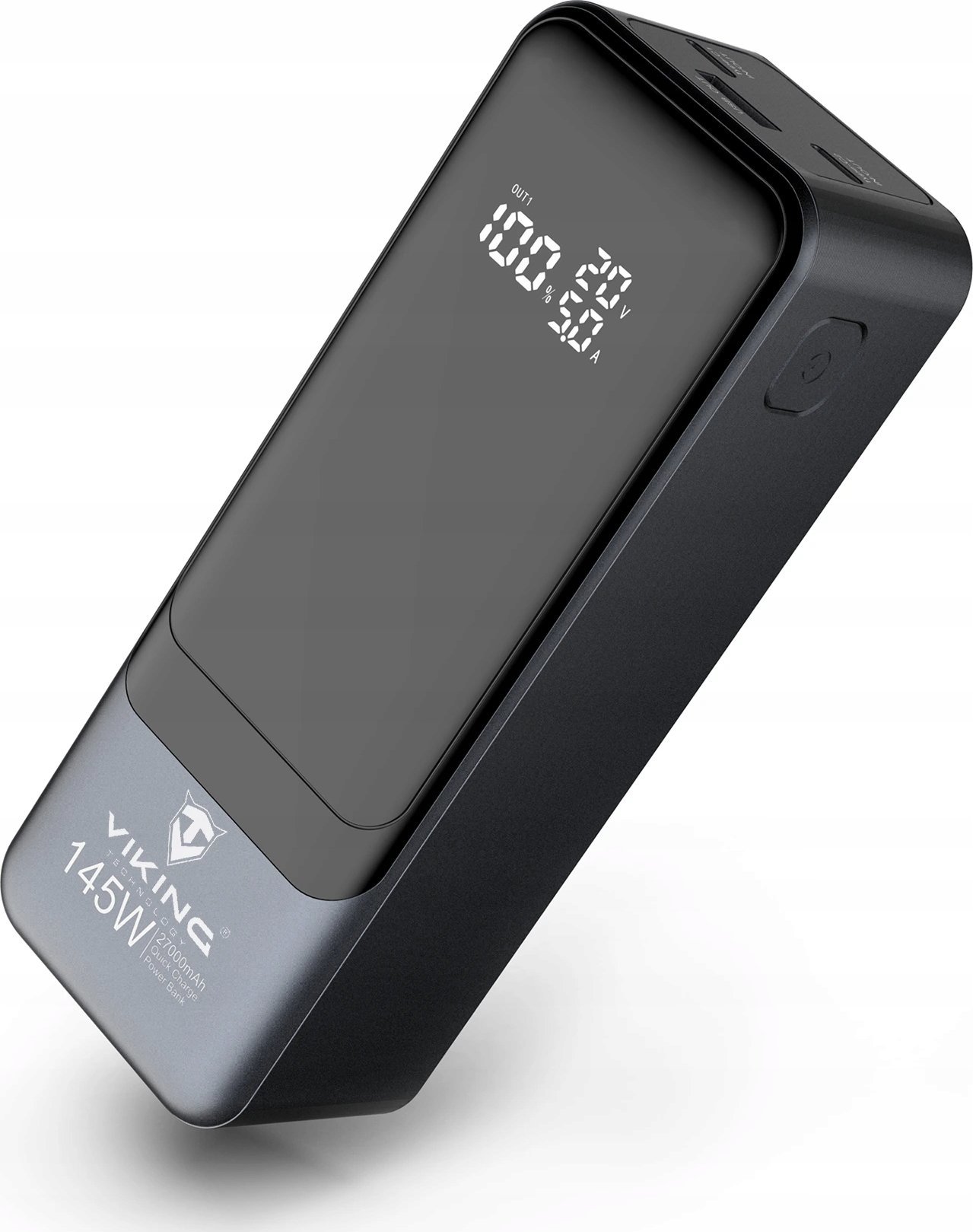 Power bank Viking PN-964PD, 27000 mAh, 145W, црн