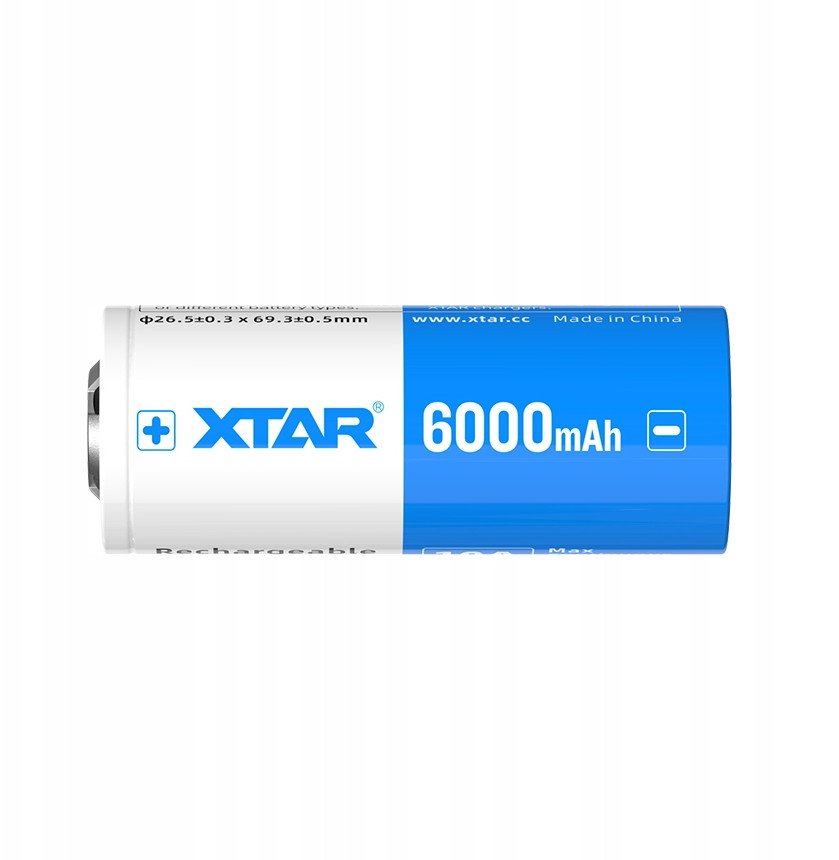 Bateri e rikarikueshme Diverse VerläGE 26650, 6000mAh, 3.6V, me mbrojtje