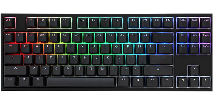 Tastierë Ducky One 2 TKL, Cherry MX Brown, RGB, e zezë
