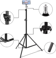 Tripod Mozos Stand Tripod, lartësi e rregullueshme, kapacitet 3 kg, i zi