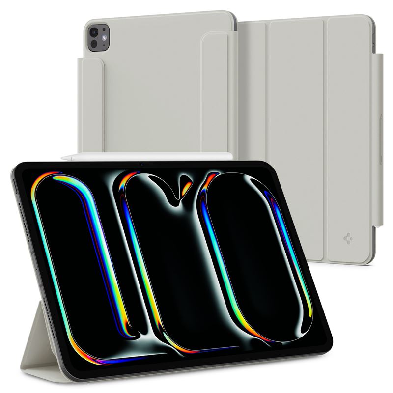 Mbrojtëse Spigen Air Skin Folio OneTap për iPad Pro 11 (2024), e hirtë