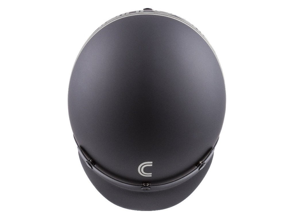 Мото кацига Cassida Oxygen Rondo, поликарбонат, визир за сонце, црна мат со сребрена