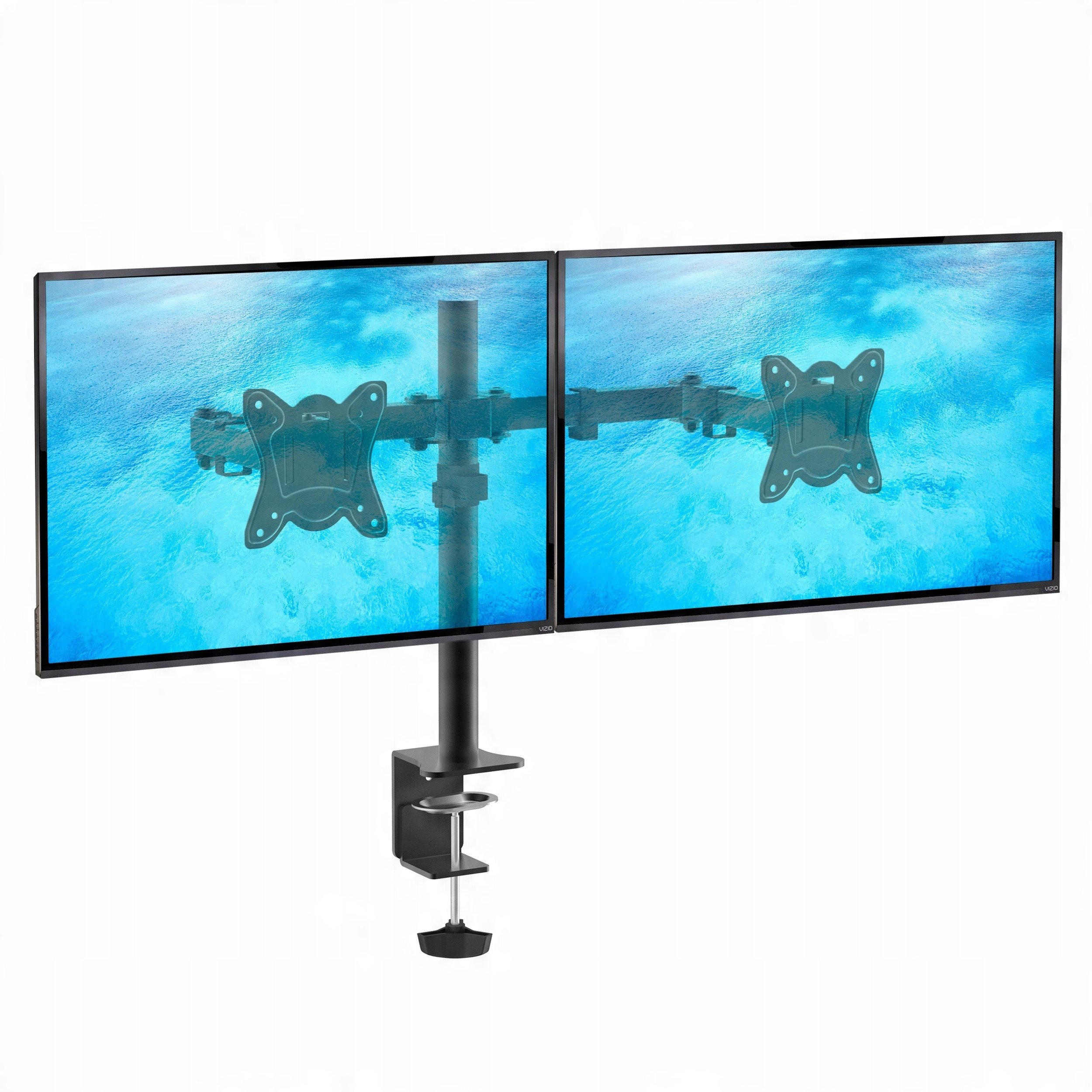 Mbajtës tavoline për monitorë Natec FN402, 2x 10"-30", çelik, i zi