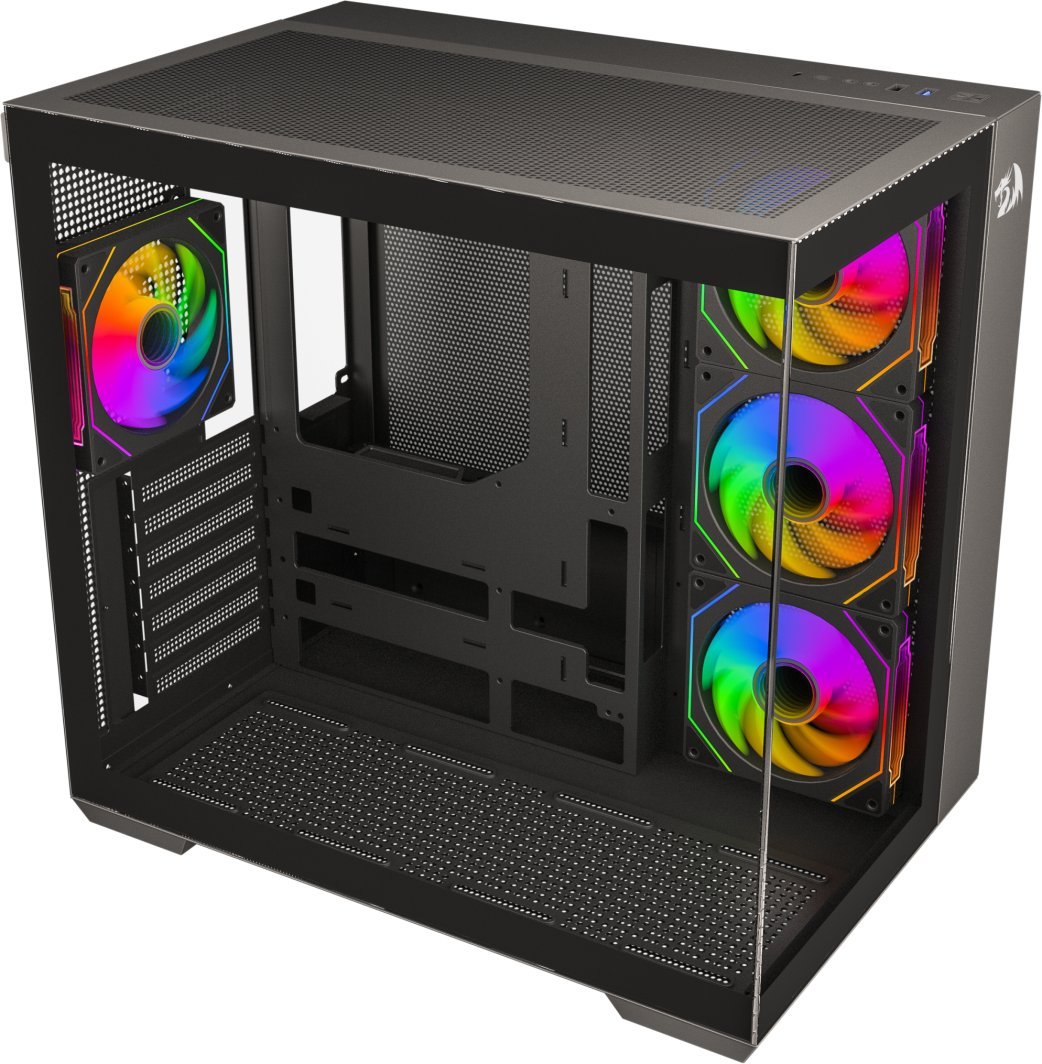 Kasë Redragon EVO ARGB, e zezë