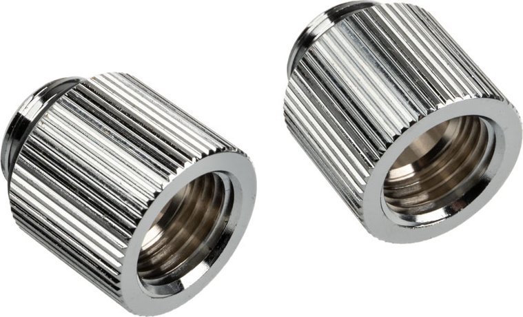 Zgjatës Bitspower Touchaqua 15mm, set 2 copë, G1/4, argjendtë