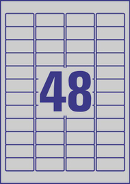 Etiketa vlerësuese Avery Zweckform L6009-100, 100 copë, 45.7 x 21.2 mm, të argjendta