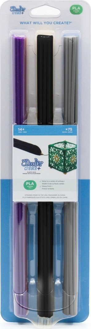 Set filamentesh 3Doodler Create and PRO PL-NIGHT-75, PLA, 75 copë, 3 ngjyra