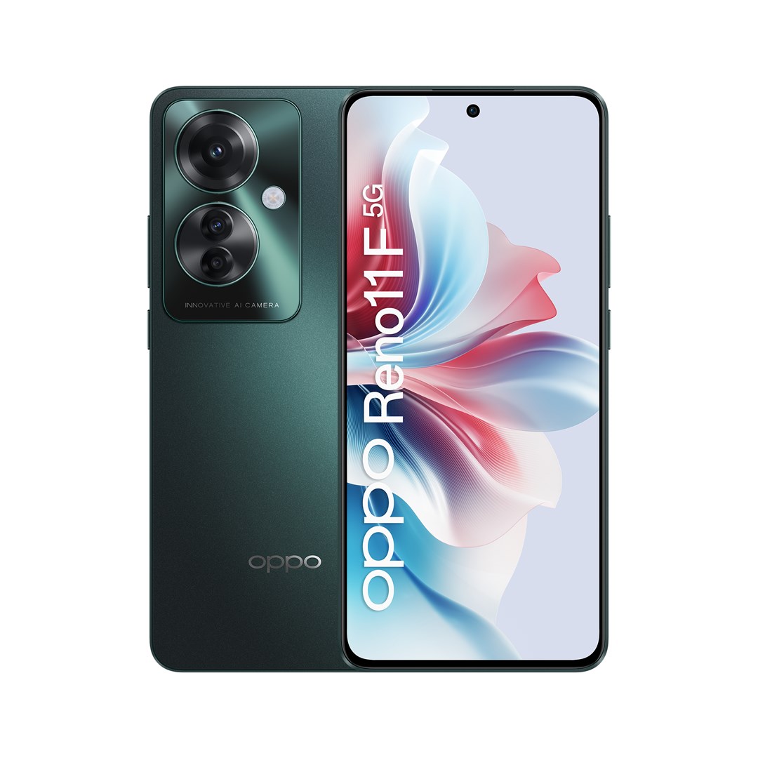 Celular Oppo Reno11 F 5G, 6.7", 256GB, 8GB RAM, Dimensity 7050, i gjelbër