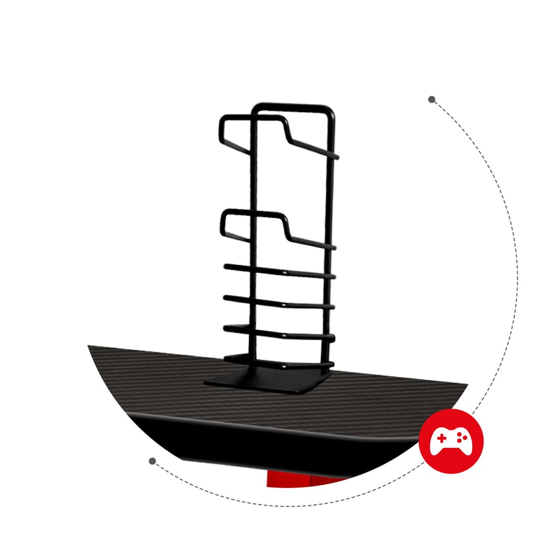 Tavolinë Gaming Huzaro Hero 5.0, 120 cm x 60 cm, e zezë/e kuqe
