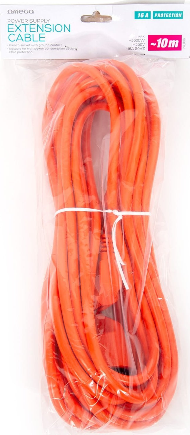 Zgjatës OMEGA 1 prizë, 10m, 16A, i bardhë