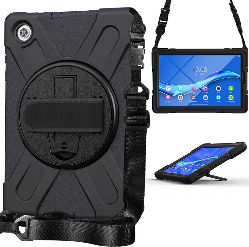 Заштитна футрола eStuff за Lenovo TAB M10 HD 2nd Gen, заштитен ковер, црна