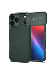 Mbrojtëse telefoni Spigen Optik Armor MagSafe, për iPhone 17 Pro, jeshile Abyss