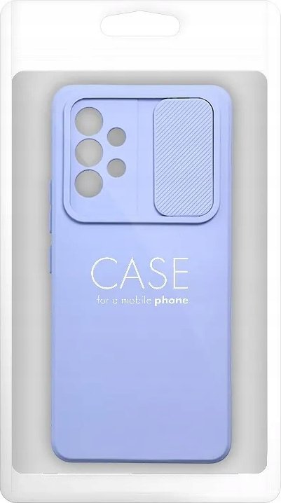 Kuti mbrojtëse silikoni për Samsung Galaxy A14 4G, me slider kamere, vjollcë