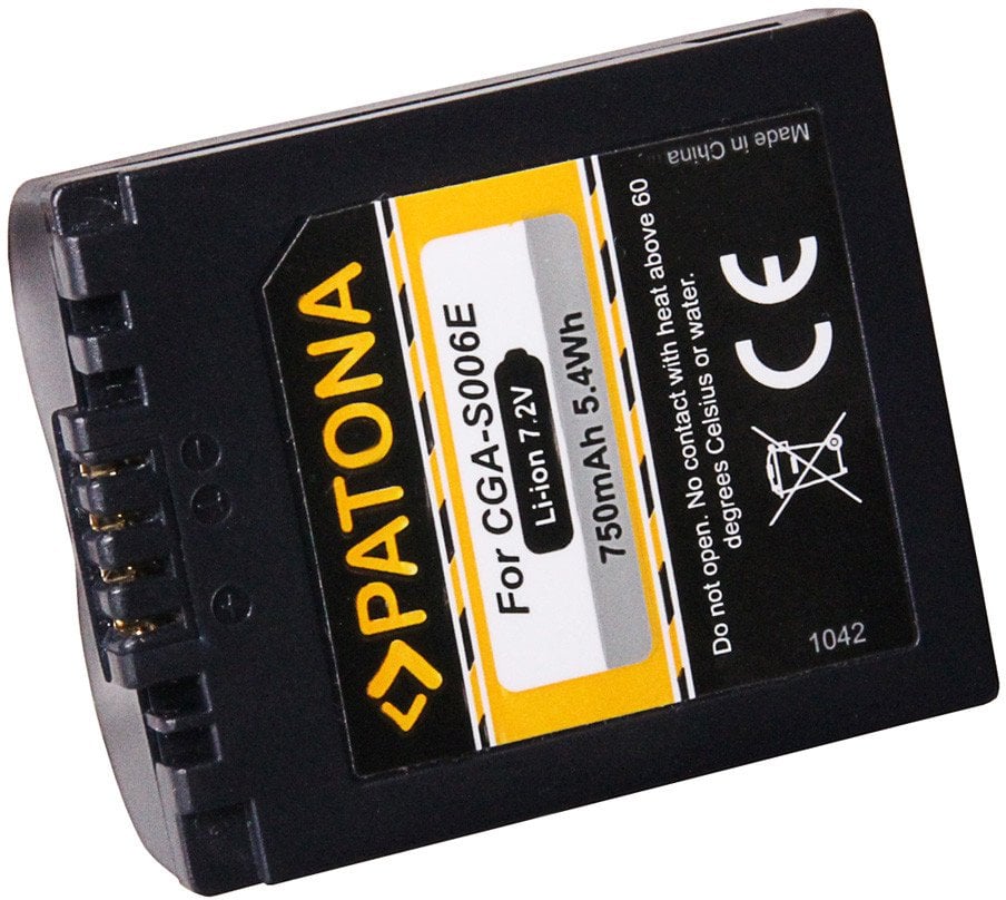 Bateri për kamerë PATONA Panasonic CGA-S006E, 750mAh, Li-Ion