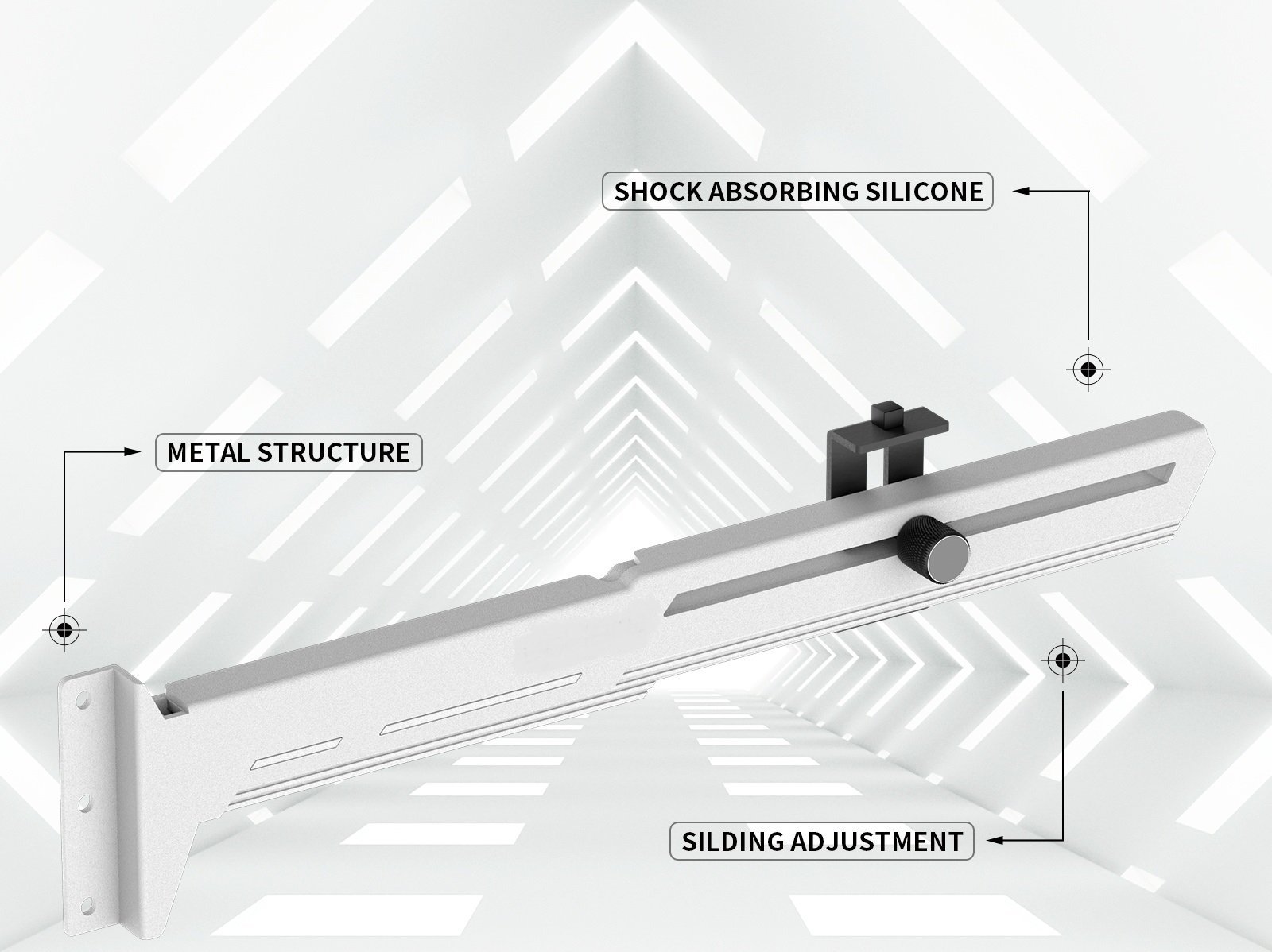 Mbajtëse GPU 1stCOOL Adjustable, metal, e bardhë