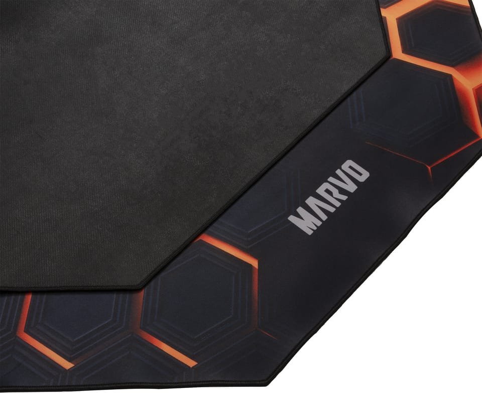 Qilim për karrige gaming Marvo GM03, 1100 x 1100 mm, bazë anti rrëshqitje, i zi