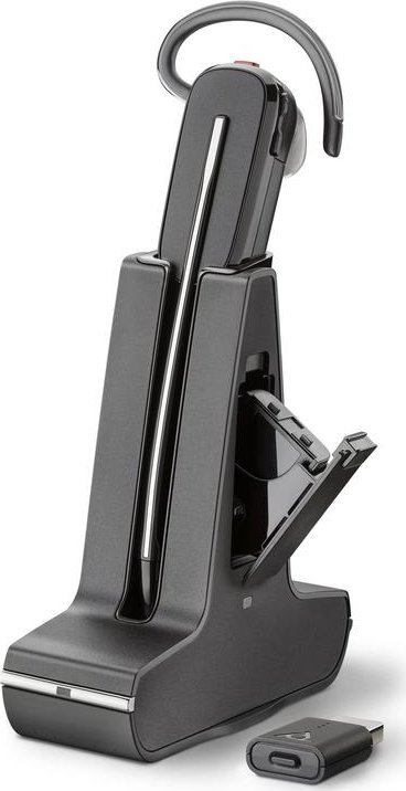 Kufje pa tela Poly D400 UC D2, DECT, me dongle USB, e zezë