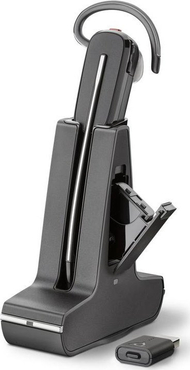 Kufje pa tela Poly D400 UC D2, DECT, me dongle USB, e zezë