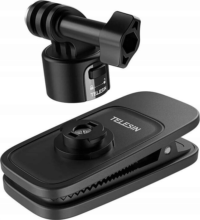 Држач за грб за спортска камера Telesin Backpack Mount, вртлив, магнетен, црн