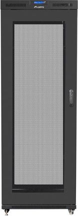 Kabinet rrjeti Lanberg Standing Cabinet 19" 27U, 800 kg, me ventilatorë, i zi