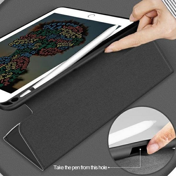 Këllëf Mercury Flip Case për iPad Air 5 10.9", me qëndrim, mbajtës Apple Pencil, i zi