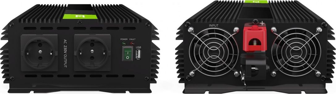 Invertor Green Cell PRO 12V në 230V, 3000W 6000W, i zi